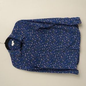 A loves A Silk Print  Button Down Blouse
